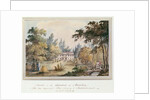 Sketch in the Gardens at Aulnay, 1817 by James Forbes