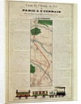 Map of the Paris to St. Germain Railway, by A.M. Perrot, 26th August 1837 by French School