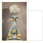 Celestial sphere on a pedestal with four lions, 1725 by Pierre Chapelle