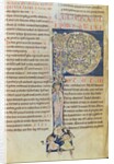 Ms 2 fol.3v t.1 Historiated initial 'P' by French School