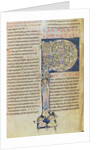 Ms 2 fol.3v t.1 Historiated initial 'P' by French School