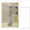 Ms 2 fol.3v t.1 Historiated initial 'P' by French School
