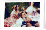 Empress Eugenie and her Ladies in Waiting, detail of the Princess of Essling, the Baroness of Pierres and the Viscountess of Lezay-Marnesia, 1855 by Franz Xaver Winterhalter