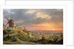 View of the Butte Montmartre, c.1830 by Louis Jacques Mande Daguerre