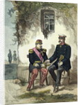 Meeting between Otto von Bismarck and Napoleon III at Donchery, 2nd September 1870 by German School