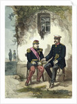 Meeting between Otto von Bismarck and Napoleon III at Donchery, 2nd September 1870 by German School