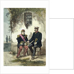 Meeting between Otto von Bismarck and Napoleon III at Donchery, 2nd September 1870 by German School