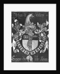 Coat of Arms of Jehan de Villers, Seigneur of Lille Adam, 3rd Chapter of the Order of the Golden Fleece, Dijon, 1430 by Flemish School
