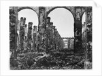 Ruins of the Cour des Comptes during the Commune of Paris, 1871 by French Photographer