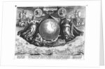 Discovery of America with portraits of Amerigo Vespucci and Christopher Columbus engraved by Jan Collaert printed by Philipp Galle c.1600 by Jan van der Straet