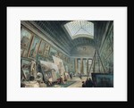 A Museum Gallery with Ancient Roman Art, before 1800 by Hubert Robert