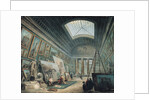 A Museum Gallery with Ancient Roman Art, before 1800 by Hubert Robert