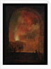 Fire at the Opera of the Palais-Royal, View from the Louvre, 1781 by Hubert Robert