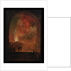 Fire at the Opera of the Palais-Royal, View from the Louvre, 1781 by Hubert Robert