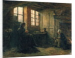 Women Fraying Linen, Honfleur, 1877 by Adolphe-Felix Cals