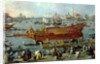 The Departure of the 'Bucentaur' Towards the Venice Lido on Ascension Day by Francesco Guardi