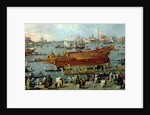 The Departure of the 'Bucentaur' Towards the Venice Lido on Ascension Day by Francesco Guardi