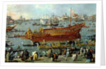 The Departure of the 'Bucentaur' Towards the Venice Lido on Ascension Day by Francesco Guardi