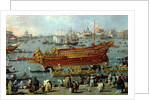 The Departure of the 'Bucentaur' Towards the Venice Lido on Ascension Day by Francesco Guardi