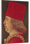Portrait of Borso d'Este, Prince of Ferrara by Baldassare d' Este
