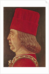 Portrait of Borso d'Este, Prince of Ferrara by Baldassare d' Este