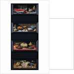 Four Still Lives of Food and Fruit by Jan van the Elder Kessel