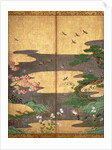 Birds with Autumn and Winter flowers by Japanese School