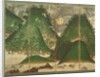 Spring Landscape with Sun, part of a six panel folding screen by School Japanese