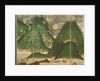 Spring Landscape with Sun, part of a six panel folding screen by School Japanese