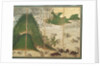 Spring Landscape with Sun, part of a six panel folding screen by School Japanese