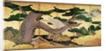 The Hawks in the Pines, 6 panel folding screen by Eitoku Kano