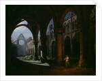 Interior of an Abbey in Ruins, 1848 by Hippolyte Victor Valentin Sebron