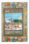 Ms E-14 Musicians and Listeners by a Fire and a Noblewoman with her Servants by Indian School