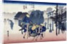 Morning Mist at Mishima by Ando or Utagawa Hiroshige