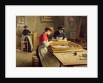Interior of a Frame Gilding Workshop by Louis Emile Adan