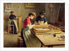 Interior of a Frame Gilding Workshop by Louis Emile Adan