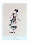 Costume design for a female harlequin by French School