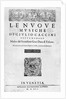 Titlepage of 'Nouve Musiche' by Giulio Caccini 1602 by Italian School
