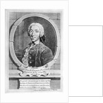 Portrait of Louis-Claude d'Aquin engraved by Charles Descombes, 1747 by Etienne Jehandier Desrochers