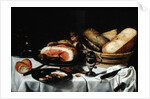 Still Life with Ham by Pieter Claesz