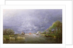 Banks of the Loire in Spring, Storm Effect, 1857 by Charles Leroux