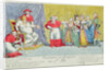 Presentation of the Mares to the Holy Father, caricature of the introduction of Adelaide and Victoire de France to the Pope, 17th April 1791 by French School