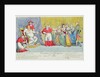 Presentation of the Mares to the Holy Father, caricature of the introduction of Adelaide and Victoire de France to the Pope, 17th April 1791 by French School