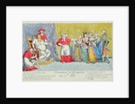 Presentation of the Mares to the Holy Father, caricature of the introduction of Adelaide and Victoire de France to the Pope, 17th April 1791 by French School