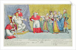Presentation of the Mares to the Holy Father, caricature of the introduction of Adelaide and Victoire de France to the Pope, 17th April 1791 by French School