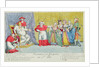 Presentation of the Mares to the Holy Father, caricature of the introduction of Adelaide and Victoire de France to the Pope, 17th April 1791 by French School