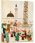 Ms 1671 A Bazaar in Istanbul, c.1580 by Islamic School