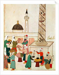 Ms 1671 A Bazaar in Istanbul, c.1580 by Islamic School