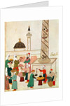 Ms 1671 A Bazaar in Istanbul, c.1580 by Islamic School