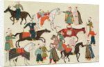 Ms 1671 A Horse Market, c.1580 by Islamic School